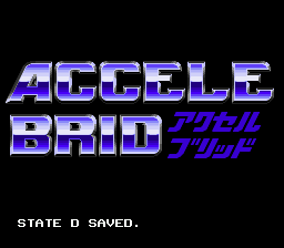 Accele Brid — Title screen